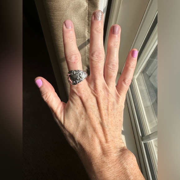 Silver Plated Spoon Ring - Picture 6 of 13